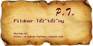 Pildner Tétény névjegykártya